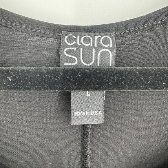 Clara Sun Woo top shirt  large L black tunic dress lagen look minimalist office - Picture 2 of 4